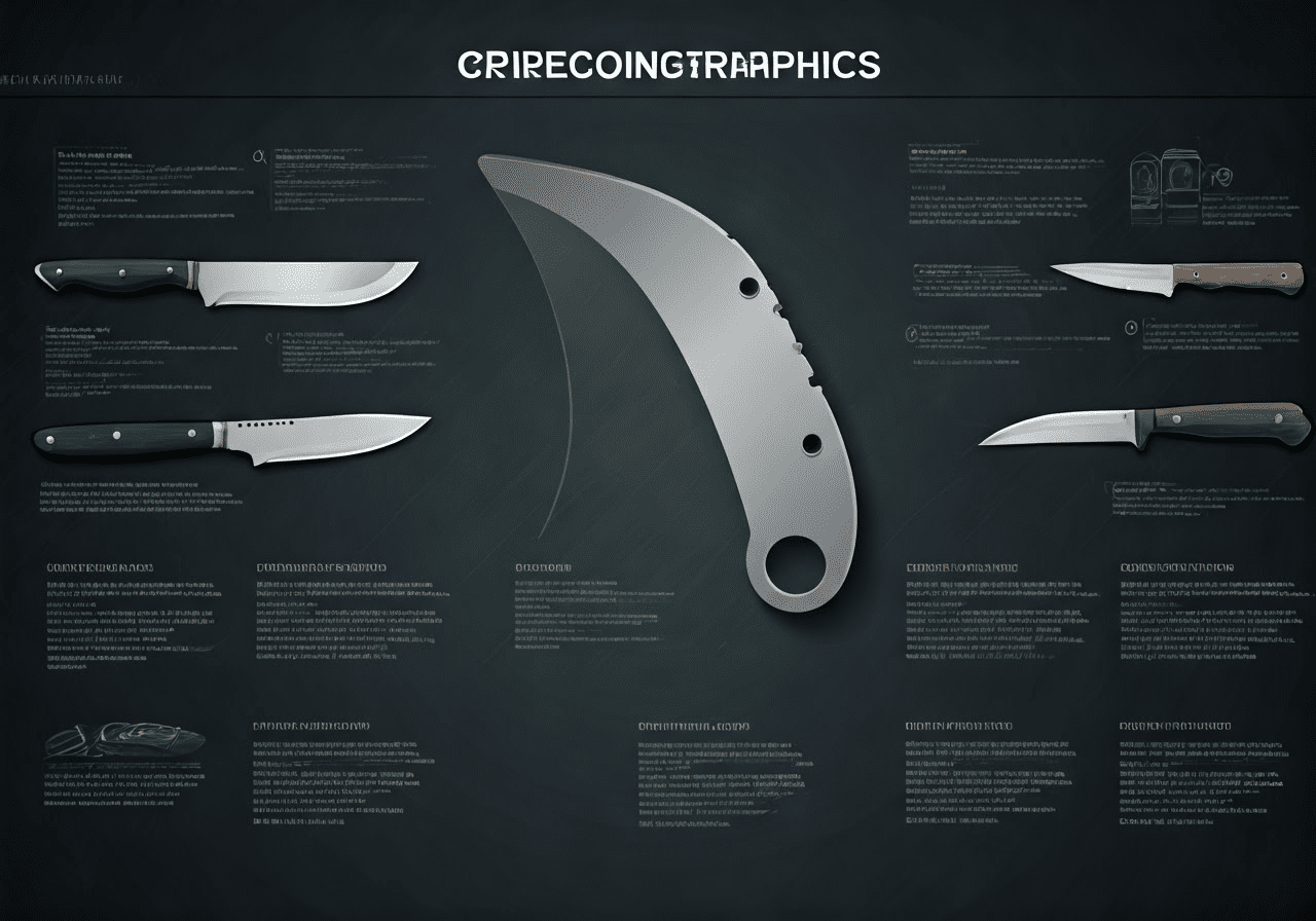 Types of knives highlighting their curves.